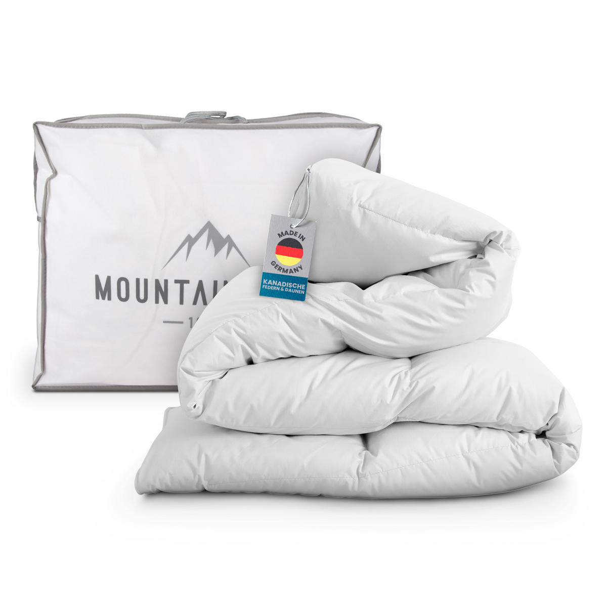 KASSETTENBETT Feder/Daunen Mountain Peak 135x200xm - Weiß, Naturmaterialien (135/200cm) - Bestlivings