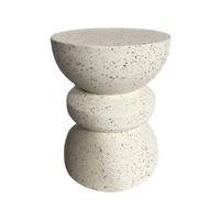 BEISTELLTISCH Weiß Schwarz 35/35/44,5 cm - Weiß, Stein (35/35/44.5cm) - Mobili Rebecca