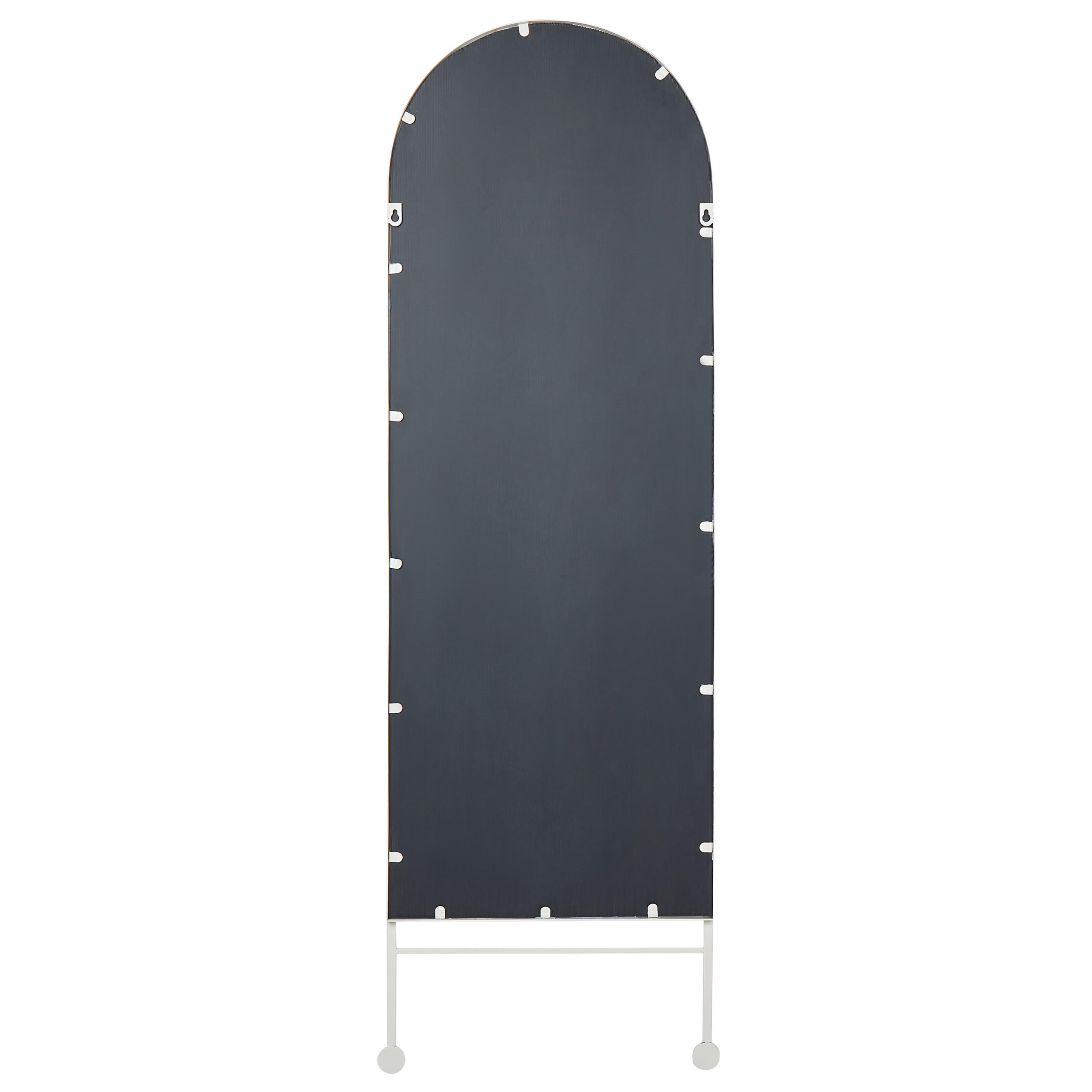 WANDSPIEGEL Metall weiß 45/145 cm Jarnages - Weiß, Metall (45/145/3cm) - Beliani