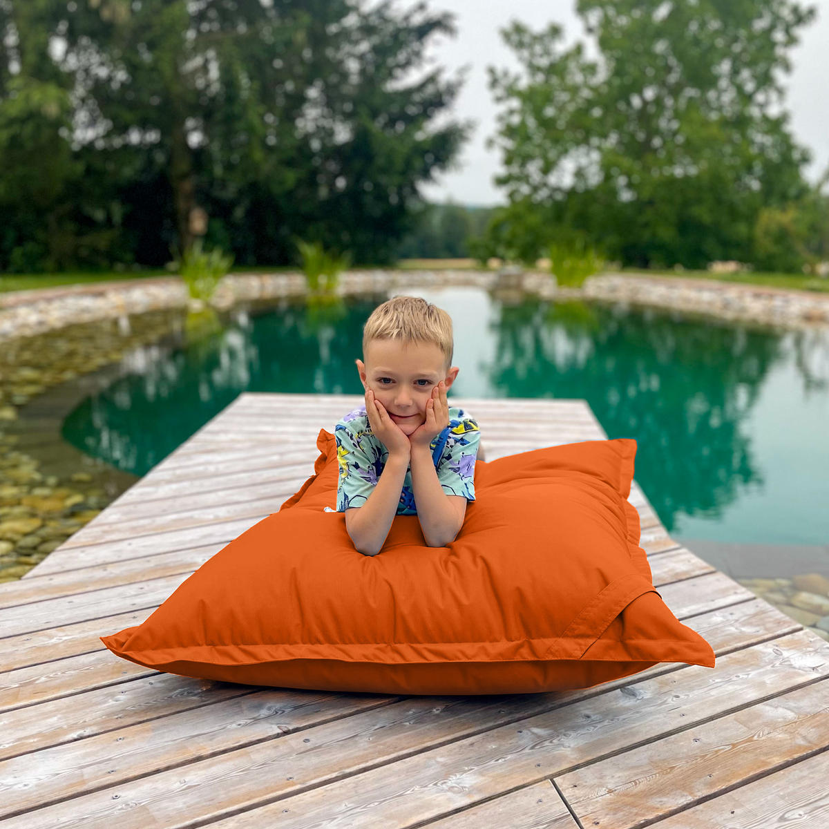 KINDERSITZSACK Caree Kids orange für Indoor und Outdoor - Orange, Textil (140/100/30cm) - Bruni