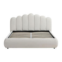 BETT mit Bettkasten - 2 Personen - Stoff - Beige - Beige, Textil (180/200cm) - Vente-Unique