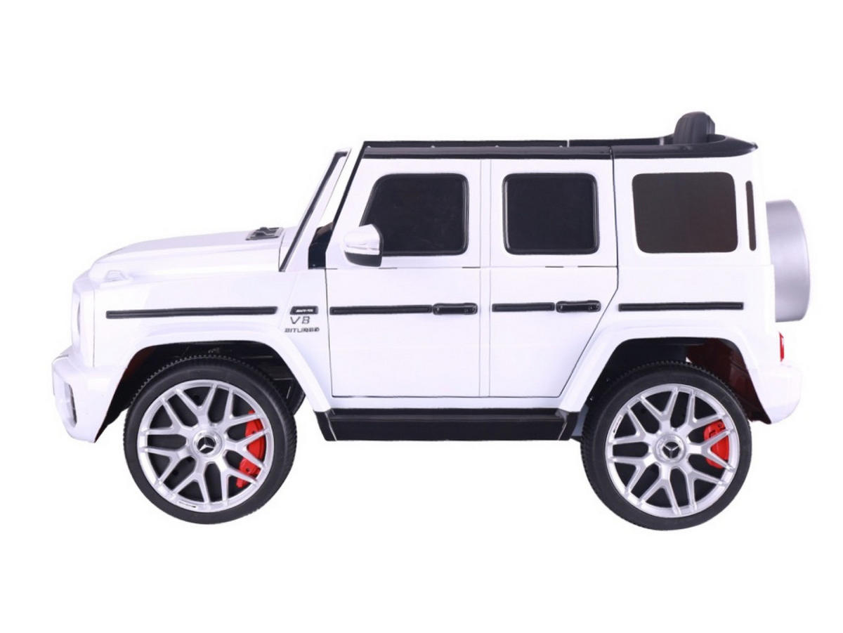 KINDER ELEKTROAUTO Mercedes G63 weiß - Weiß, Kunststoff (106/62/54cm) - TPFLiving