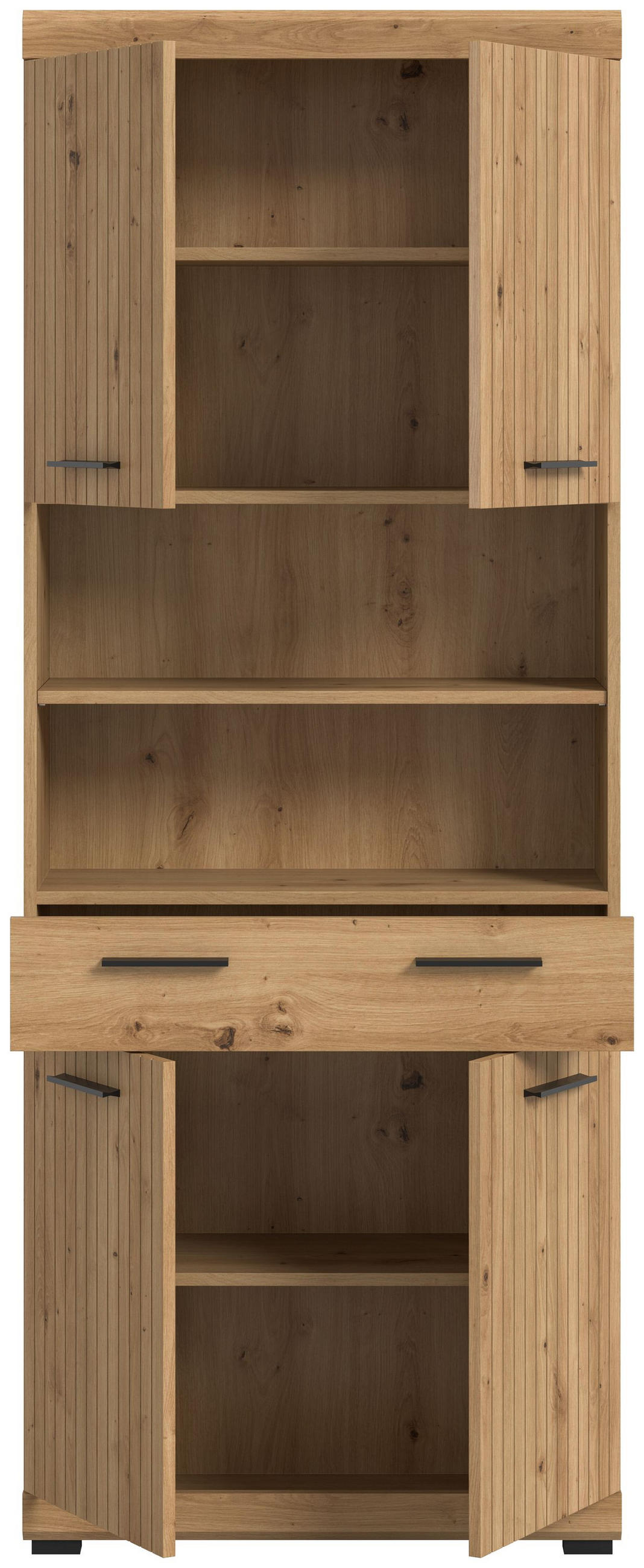 HOCHSCHRANK breit Vento (B/H/T: ca. 74/191/31 cm) in Artisan Eiche Nachbildung/Artisan Eiche Nachbildung - Eiche Artisan, Holz (74/191/31cm)