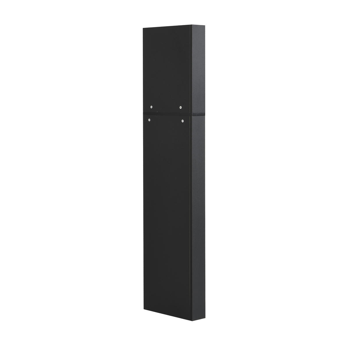 BADSCHRANK Eckschrank mit Ablagefächern 36,5 x 36,5 x 155 cm Schwarz - Schwarz, Holzwerkstoff (36.5/155/36.5cm) - Beauniv