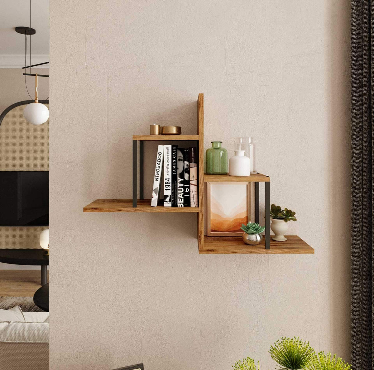WANDREGAL 89/22/62 cm - Braun, Holz (89/62/22cm) - Mobili Rebecca