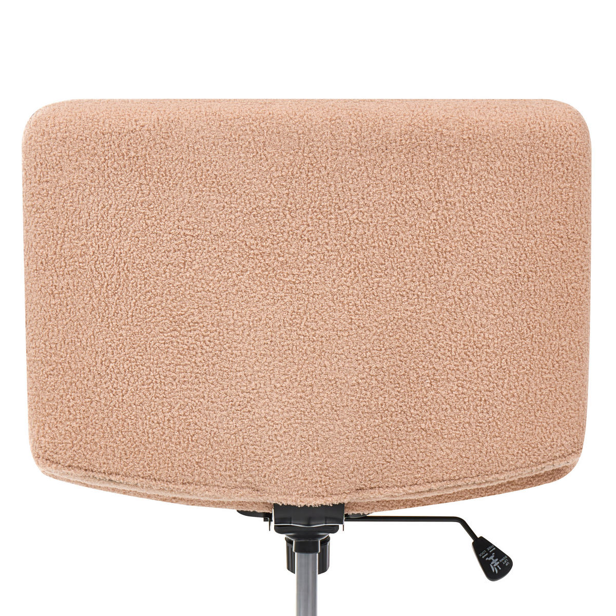 SCHREIBTISCHSTUHL Bouclé Pfirsichrosa Catlin - Pink, Textil (64/80/68cm) - Beliani