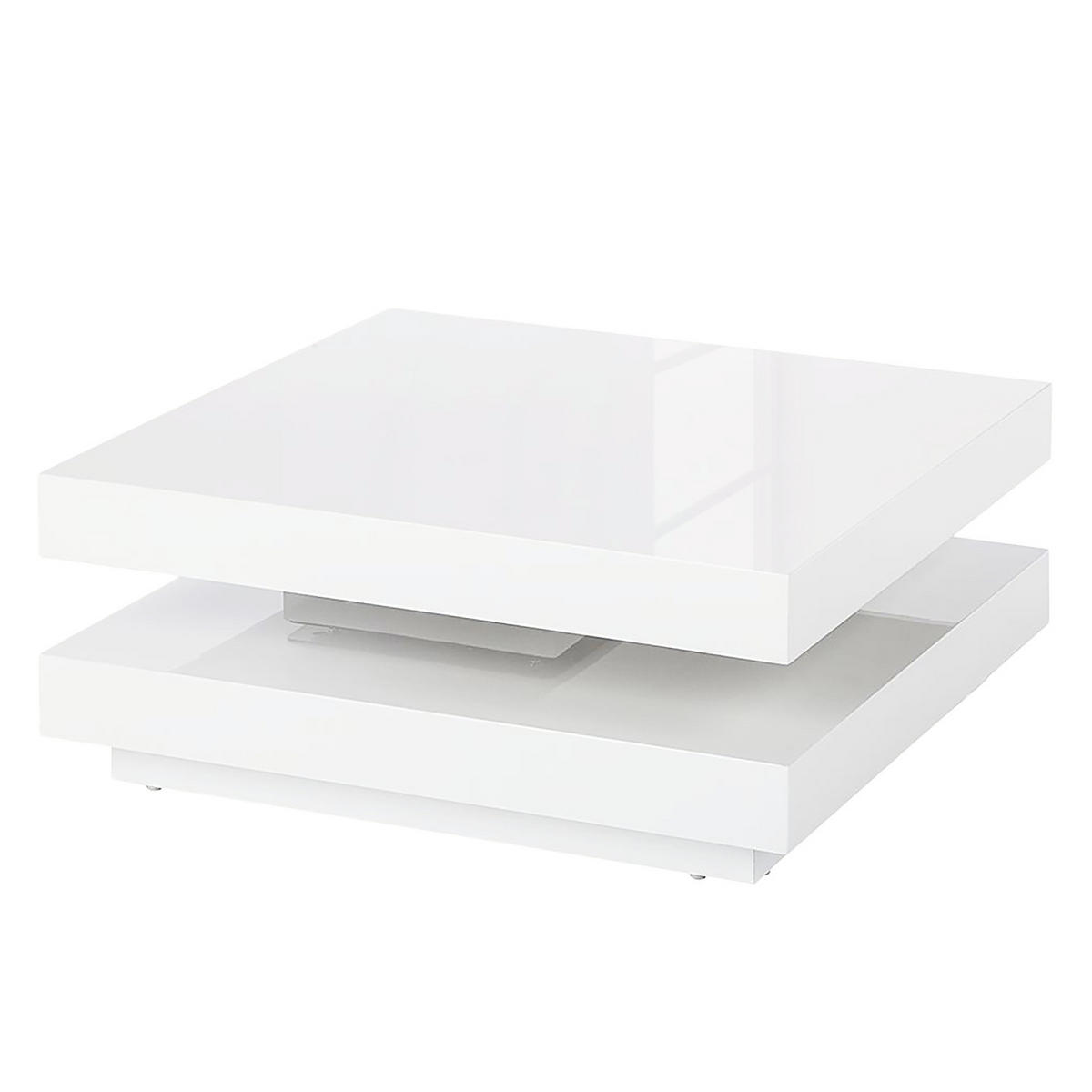 COUCHTISCH - Hochglanz Weiß - Weiß Hochglanz, Holzwerkstoff (75/75/30cm) - home24