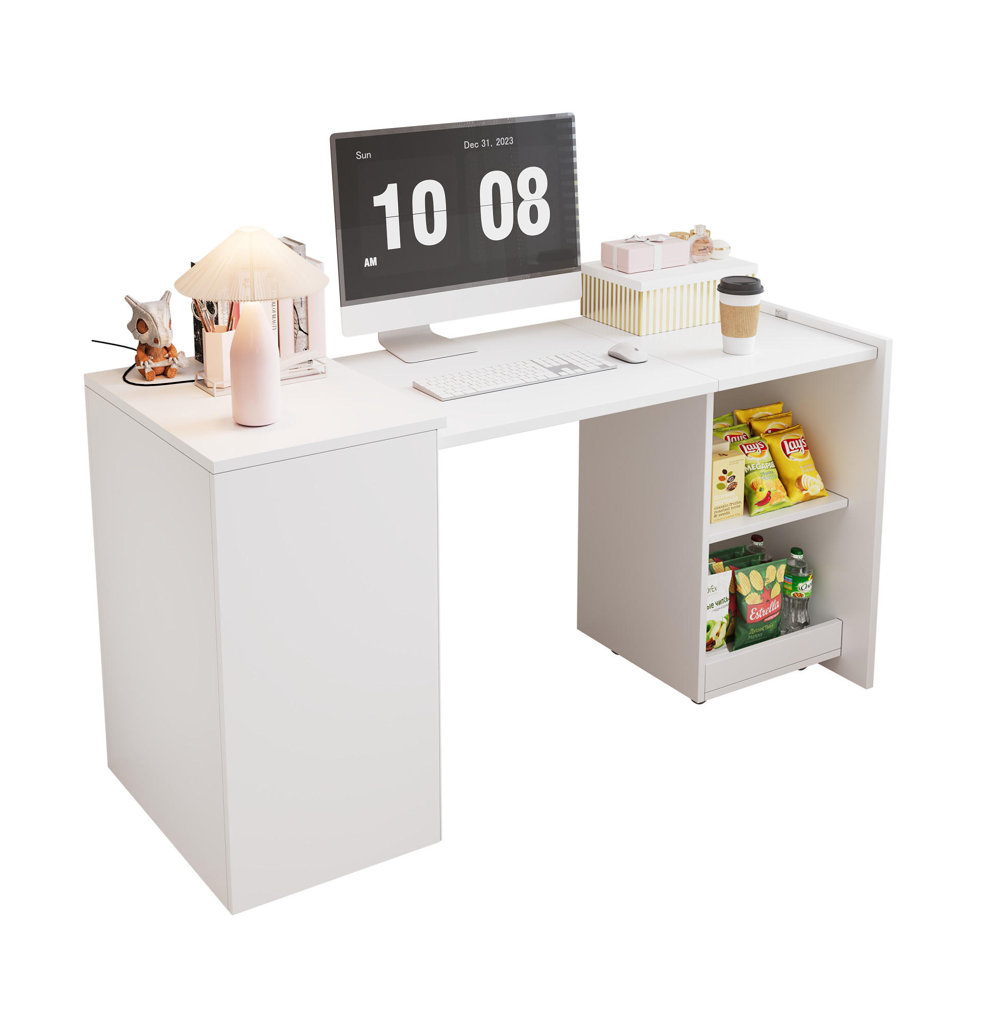 Meubliv Klapptisch Weiß 55x75x126 cm