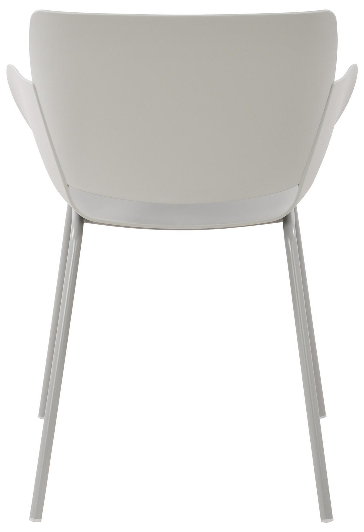 STUHL Kunststoff Hellgrau - Hellgrau, Kunststoff/Metall (58/80/54cm) - CLP
