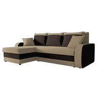 ECKSOFA Kris - Schwarz/Cappuccino, Holz/Kunststoff (238/147cm) - MIRJAN24