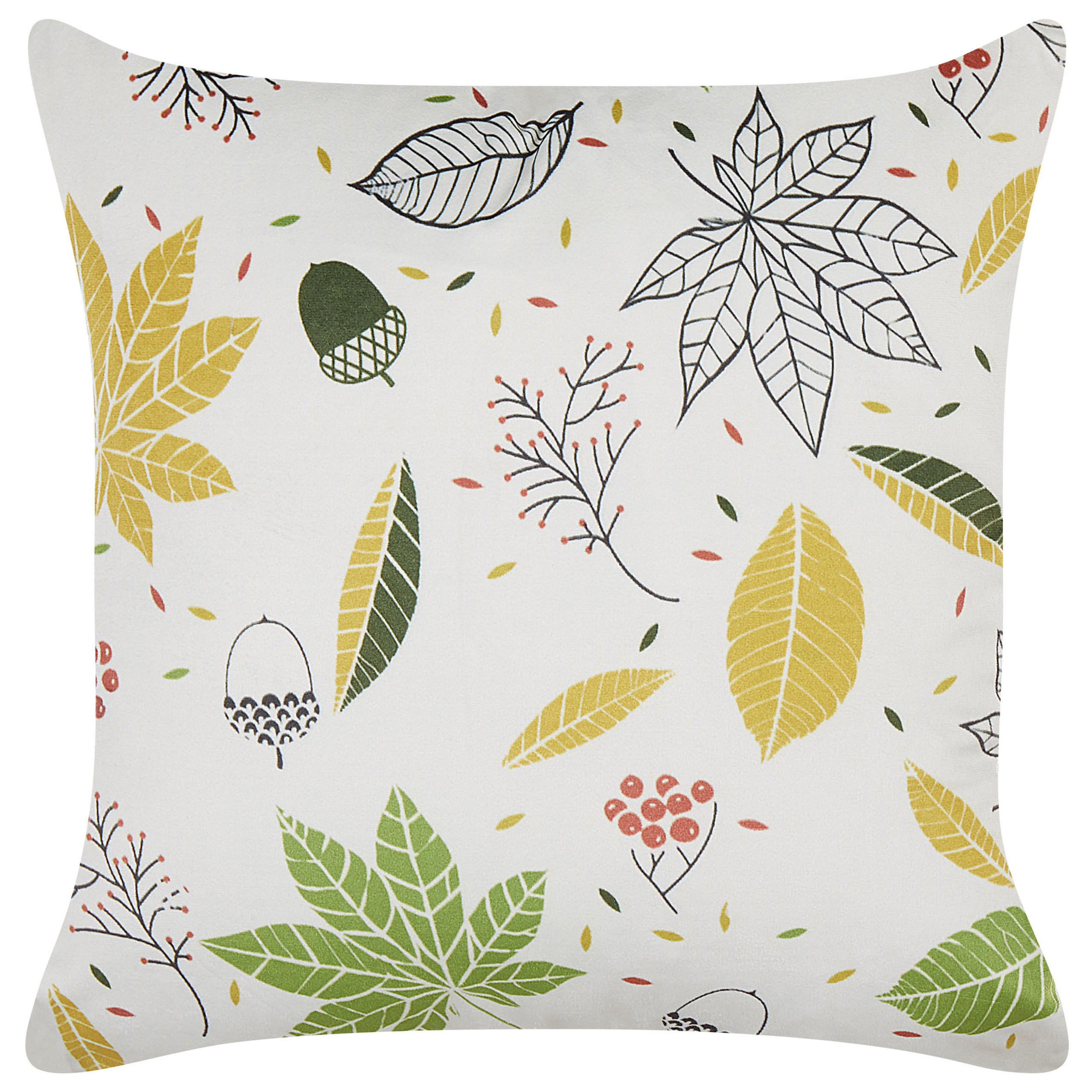DEKOKISSEN 2er-Set Cremeweiß 45/45 cm Mullein - Ecru, Textil (45/45cm) - Beliani