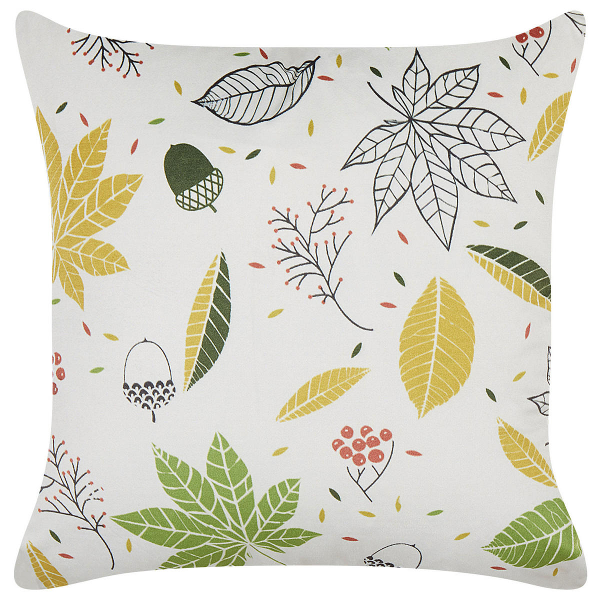 DEKOKISSEN 2er-Set Cremeweiß 45/45 cm Mullein - Ecru, Textil (45/45cm) - Beliani