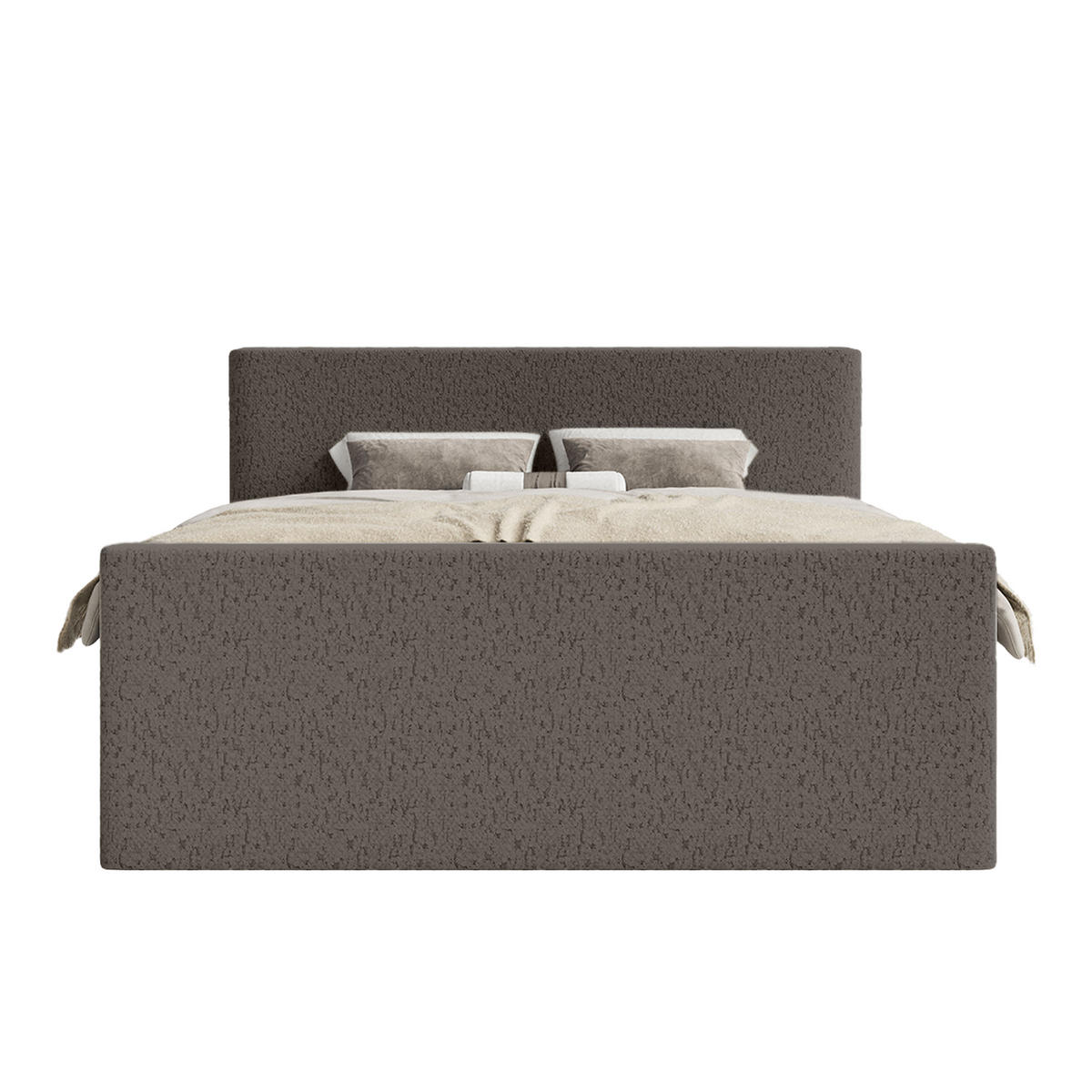 BOXSPRINGBETT Velipoja Premium 140x200 cm, Braun - Braun, Textil (140/200cm) - Fedve