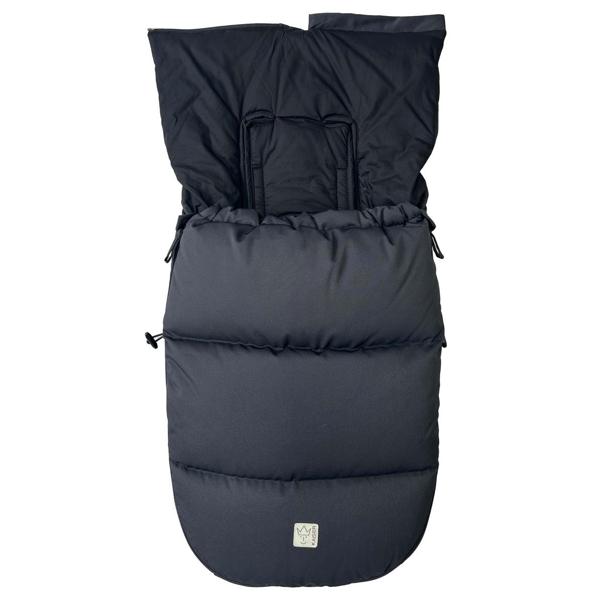 BABYSCHALENFUSSSACK Little Dowwny, black - Schwarz, Textil (40/7/80cm) - Kaiserbaby