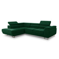 ECKSOFA Caris, Seite: Links - Grün, Holz/Textil (273/203cm) - Sofnet