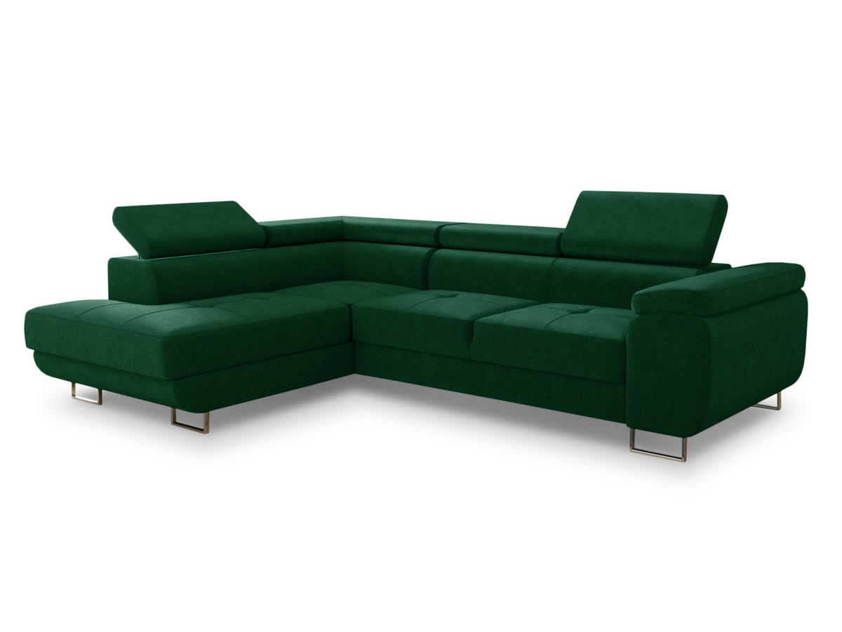 ECKSOFA Caris, Seite: Links - Grün, Holz/Textil (273/203cm) - Sofnet