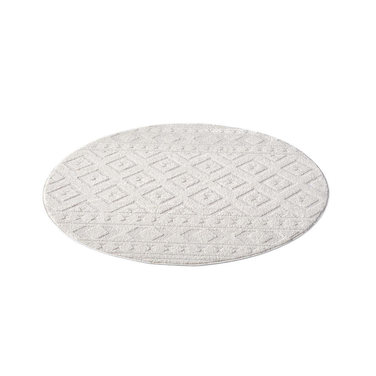 KURZFLOR-TEPPICH Lounge 9999 Creme 200 cm Rund - Creme, Textil (200/200cm) - carpet city