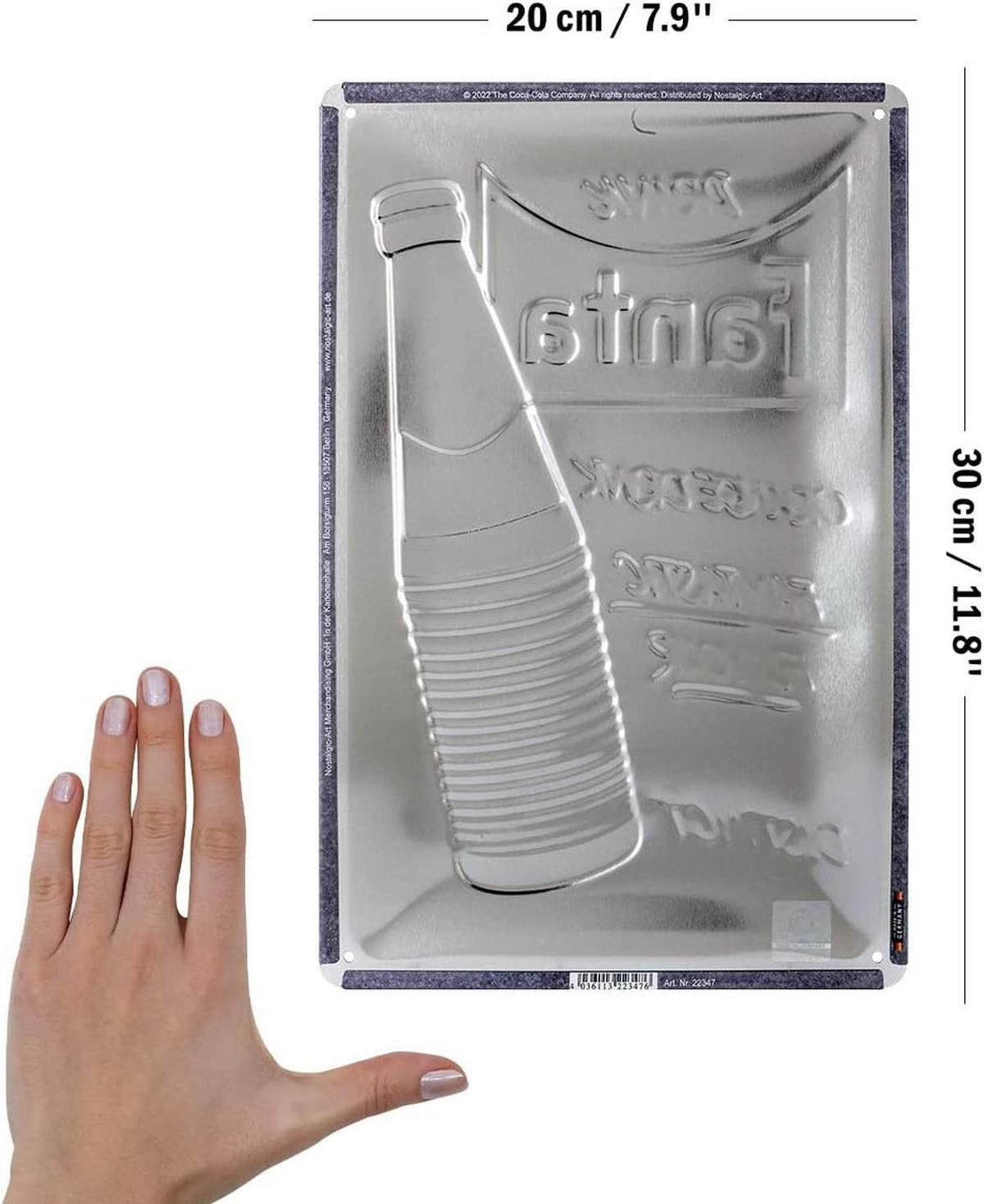 BLECHSCHILD 20/30 cm Fanta Sensational Orange Drink - Multicolor, Metall (20/30/0.2cm) - Nostalgic-Art