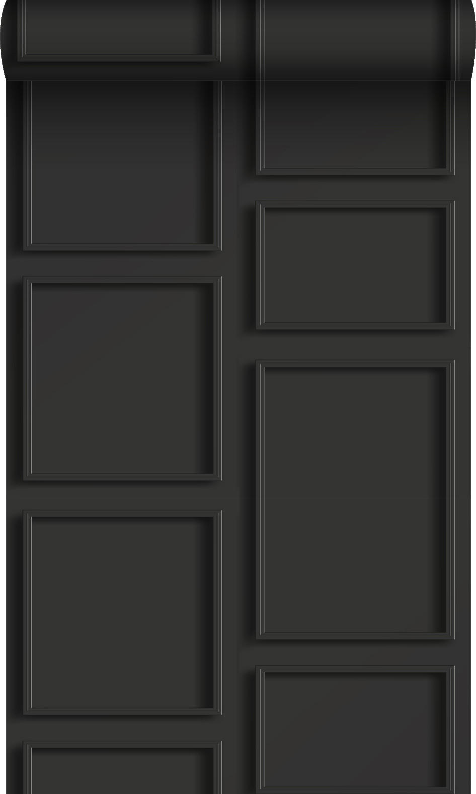 TAPETE Holzwandverkleidung 53 cm x 10.05 m - Schwarz, Papier (53/1000cm) - Origin Wallcoverings