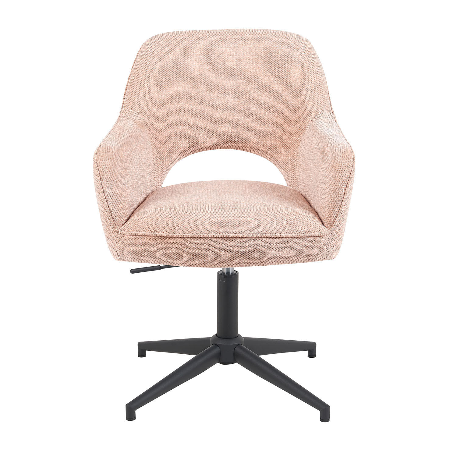 BÜROSTUHL Mika-Bryn - Schwarz/Rosa, Textil/Metall (60/84/65cm) - DUBI Möbel