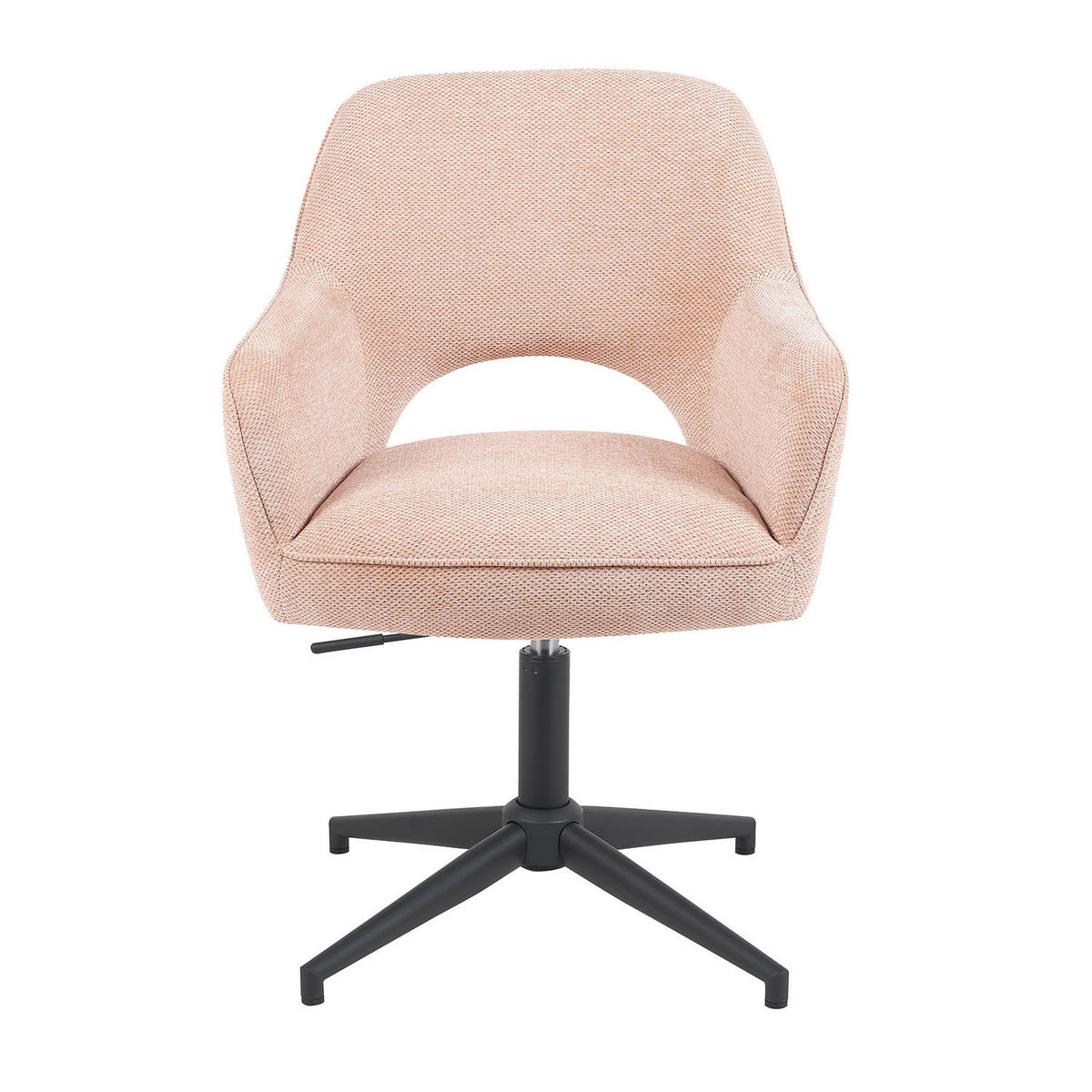 BÜROSTUHL Mika-Bryn - Schwarz/Rosa, Textil/Metall (60/84/65cm) - DUBI Möbel