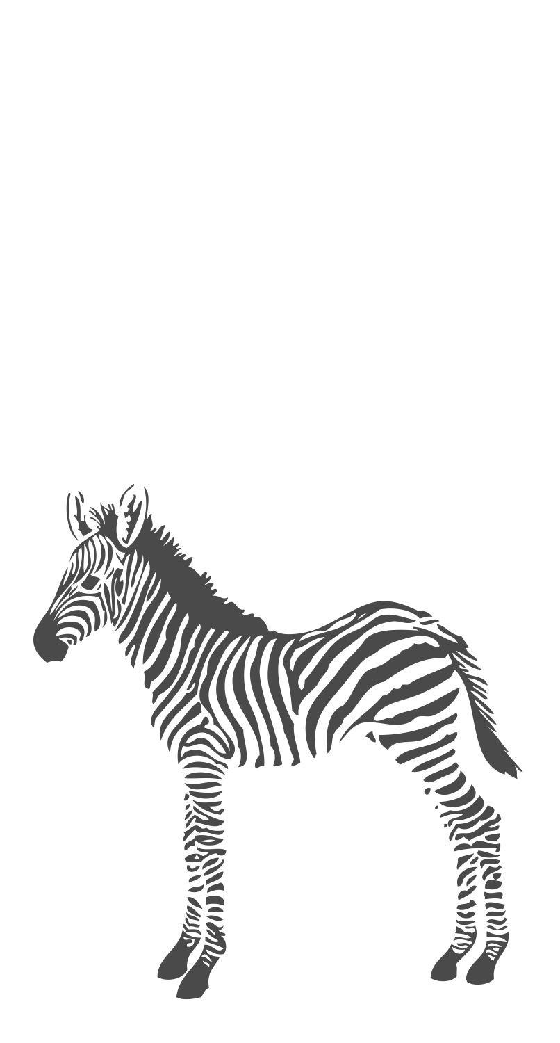 FOTOTAPETE Zebras 150 x 279 cm - Schwarz, Papier (150/279cm) - Origin Wallcoverings
