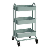 SERVIERWAGEN Pyhäntä - Mintgrün, Metall (46/78.5/35cm) - [en.casa]