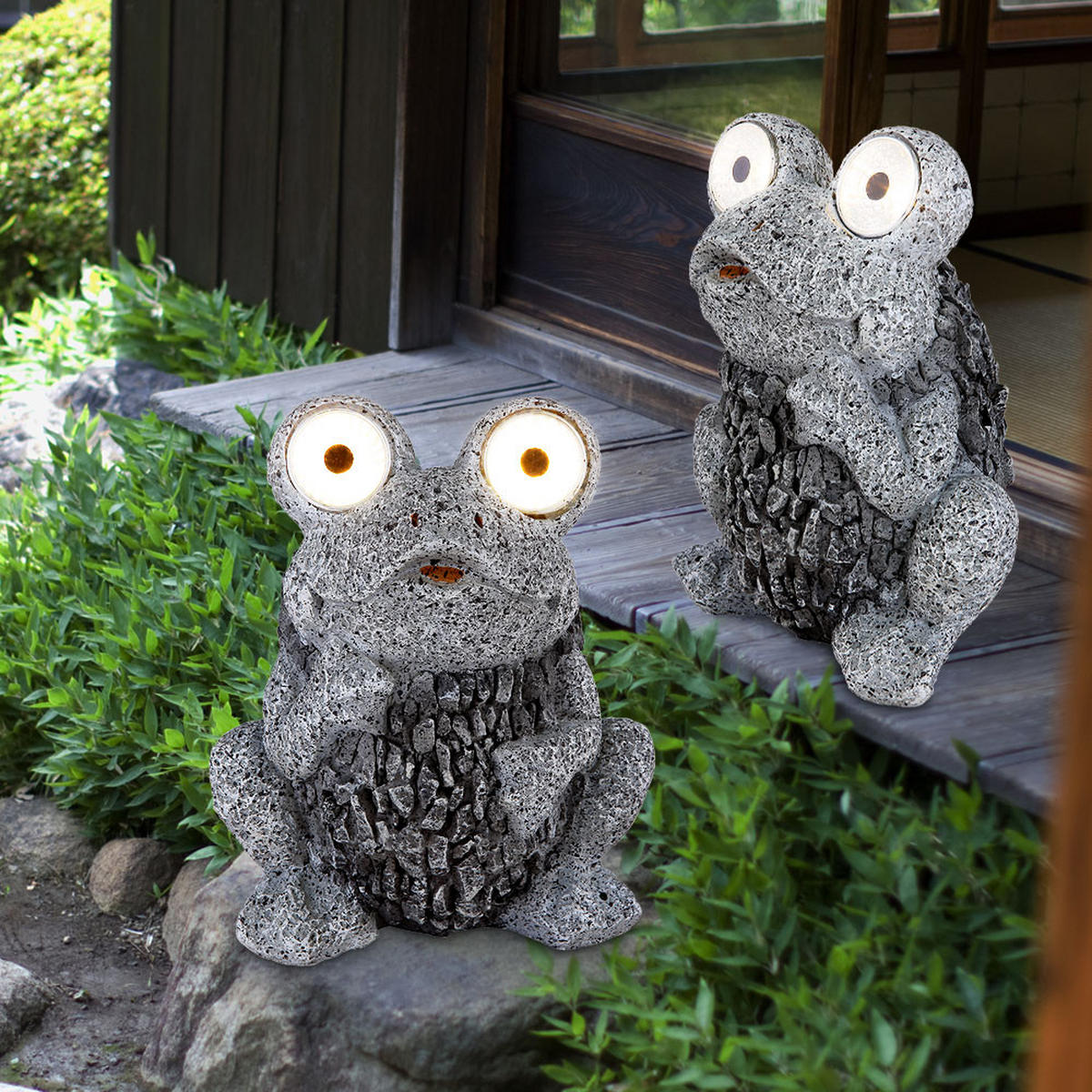 LED AUSSENLEUCHTE Solarleuchte Grau - Grau, Kunststoff (17/14/21cm) - Globo Lighting