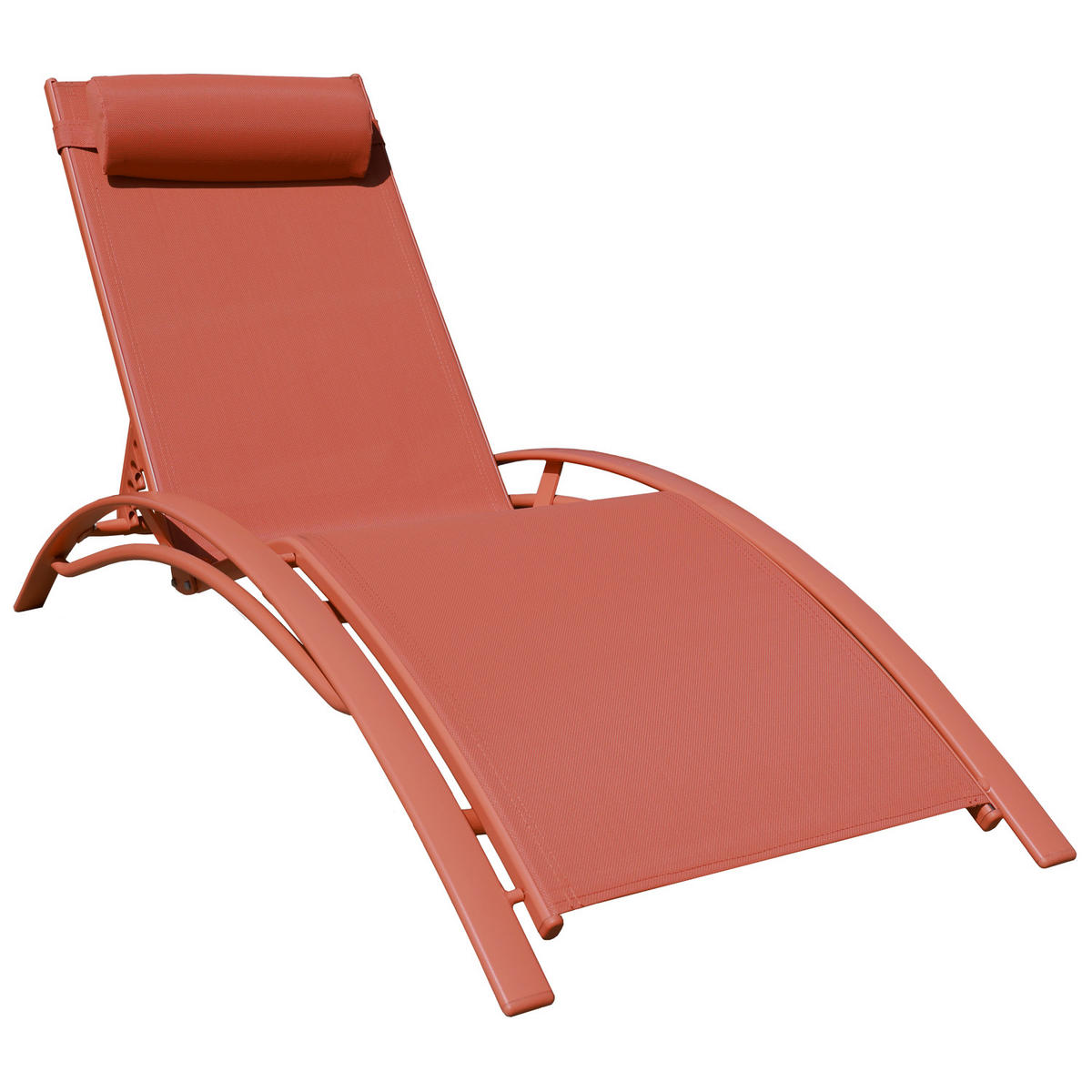 SONNENLIEGEN Galapagos Terracotta und Terracotta 2er-Set - Orange, Metall (63/82/173.5cm) - Happy Garden