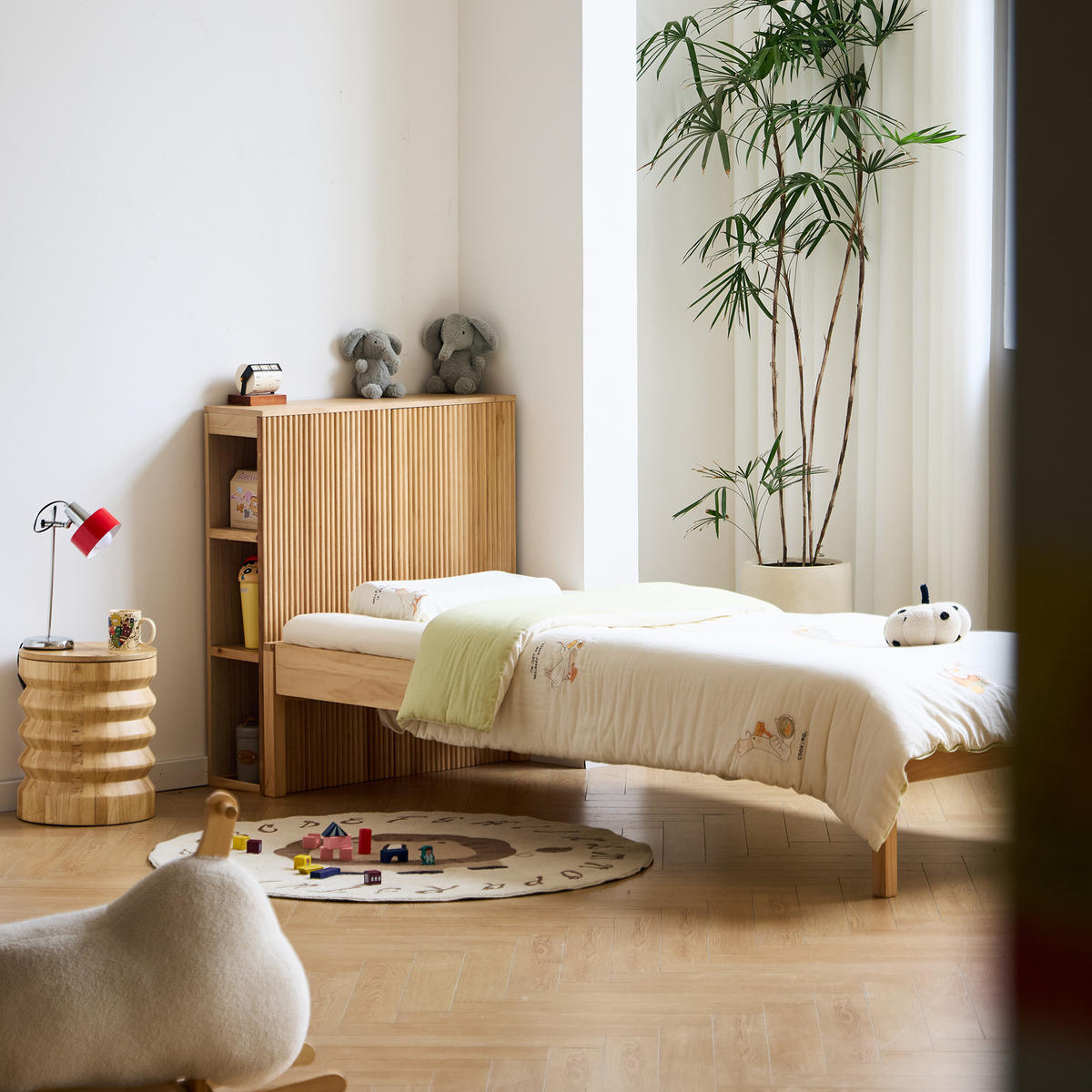 BETTKOPFTEIL Rechteckig 90 cm Holz - Braun, Holz (90/100/24cm) - Nordlys