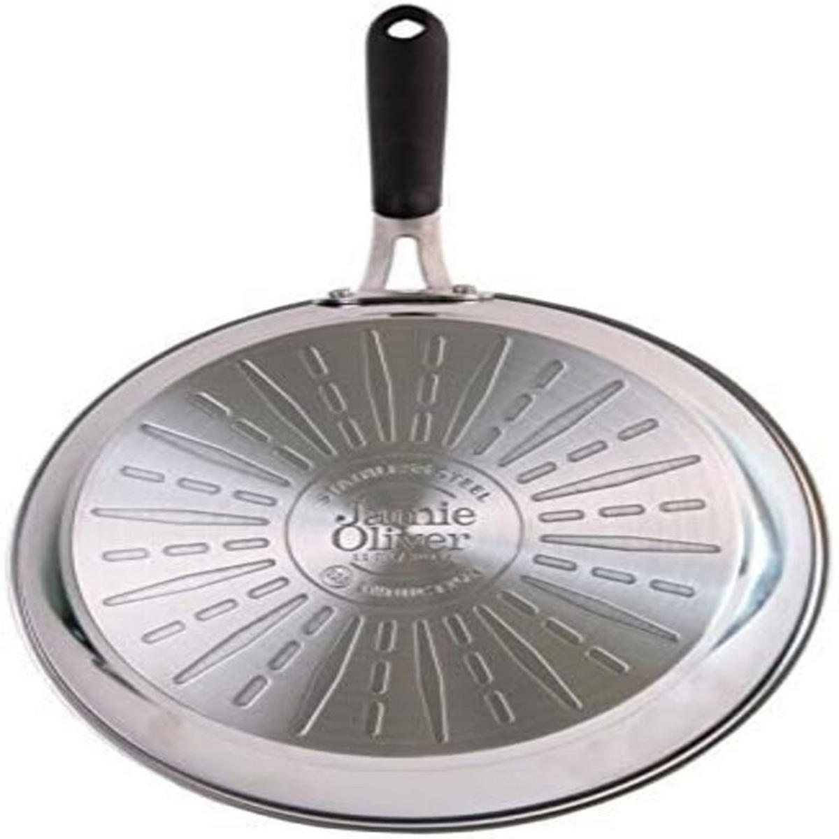 BRATPFANNE Jamie Oliver – Jamie Oliver E85722 Edelstahl - Silberfarben/Schwarz, Keramik/Metall (24cm) - Tefal