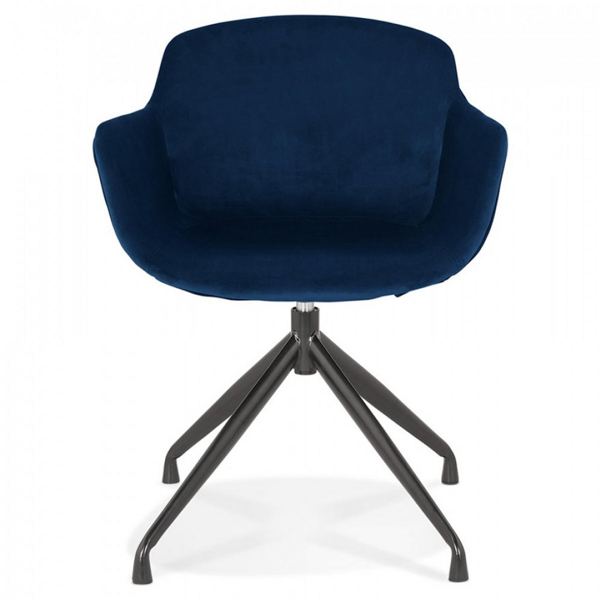 STUHL mit armlehnen Blau 59x80x54cm - Blau/Schwarz, Textil/Metall (59/80/54cm) - AlterEgo