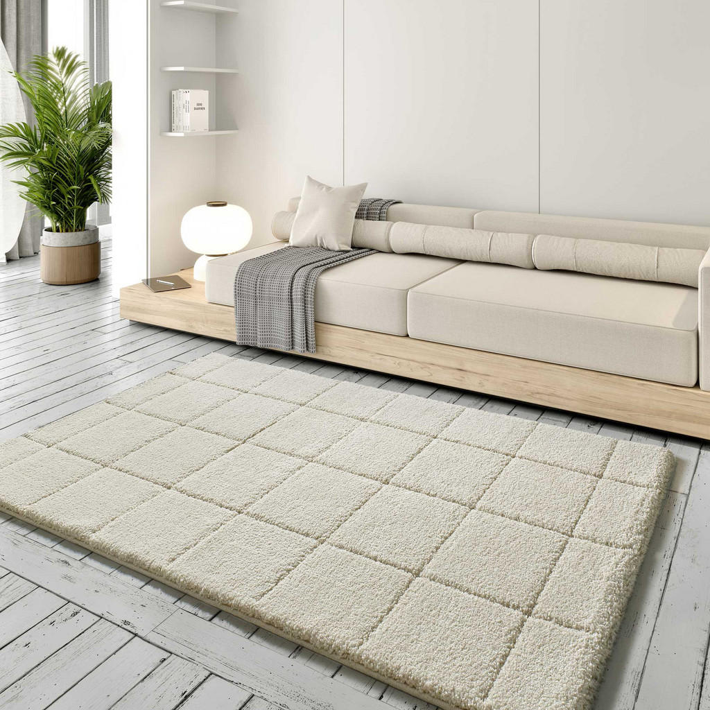 Thumbnail - Atticgo Hochflorteppich, Weiß, Textil, Mode, Rechteckig, 133x190 cm, Oeko-Tex® Standard 100, in verschiedenen Größen erh...
