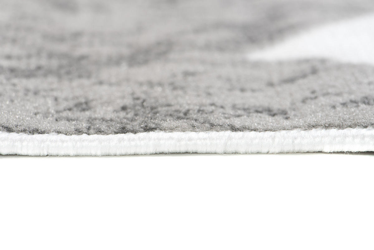 TEPPICH MAYA Grau Zig Zag Streifen 120/170 cm - Grau, Textil (120/170cm) - Tapiso