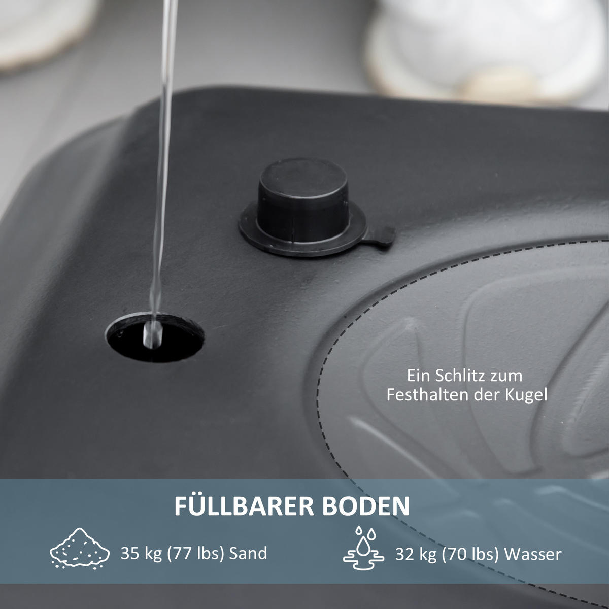 BASKETBALLKORB - Schwarz, Metall (55/74cm) - SPORTNOW