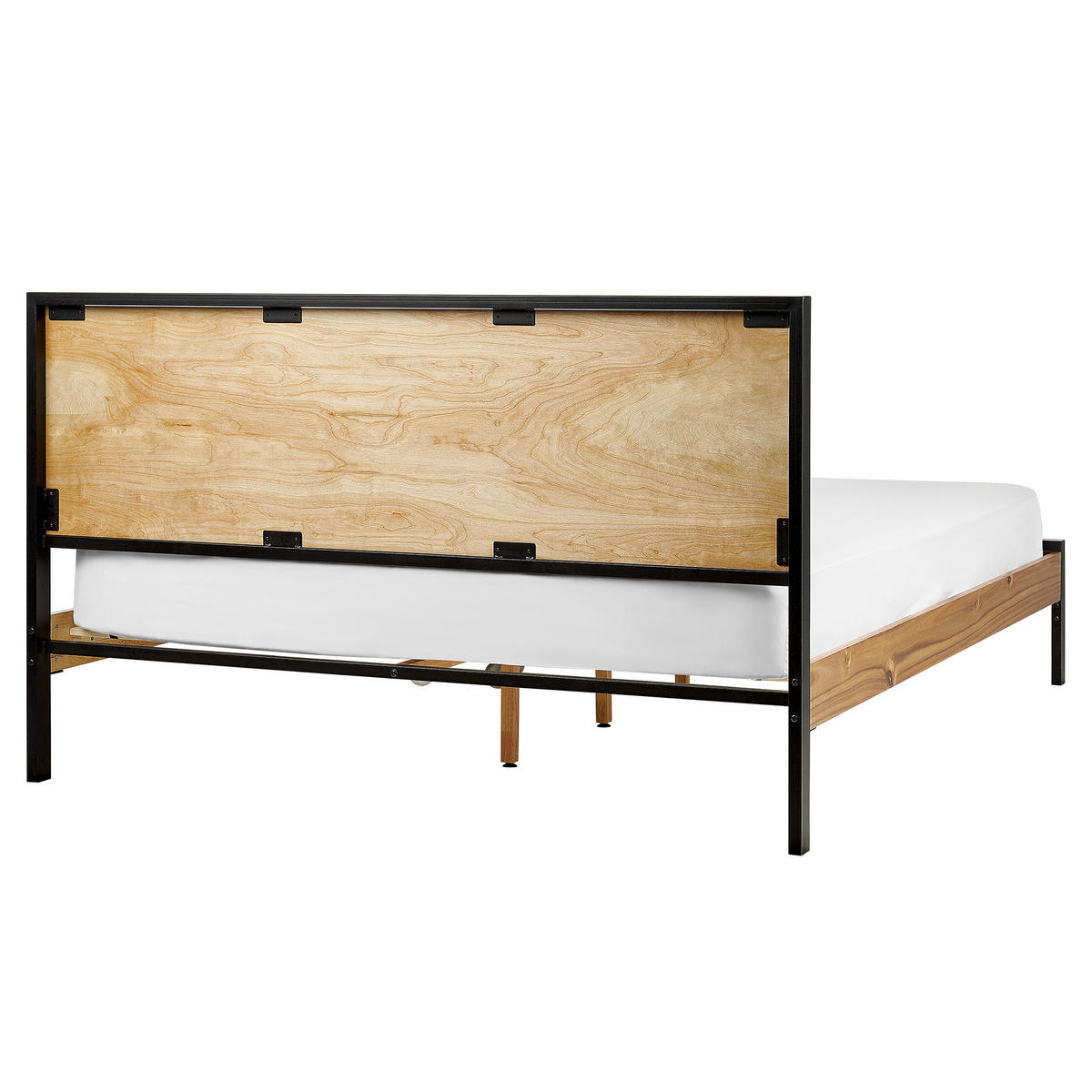 BETT mit Lattenrost 160x200 cm Heller Holzfarbton Ervillers - Hellbraun, Holzwerkstoff (160/200cm) - Beliani