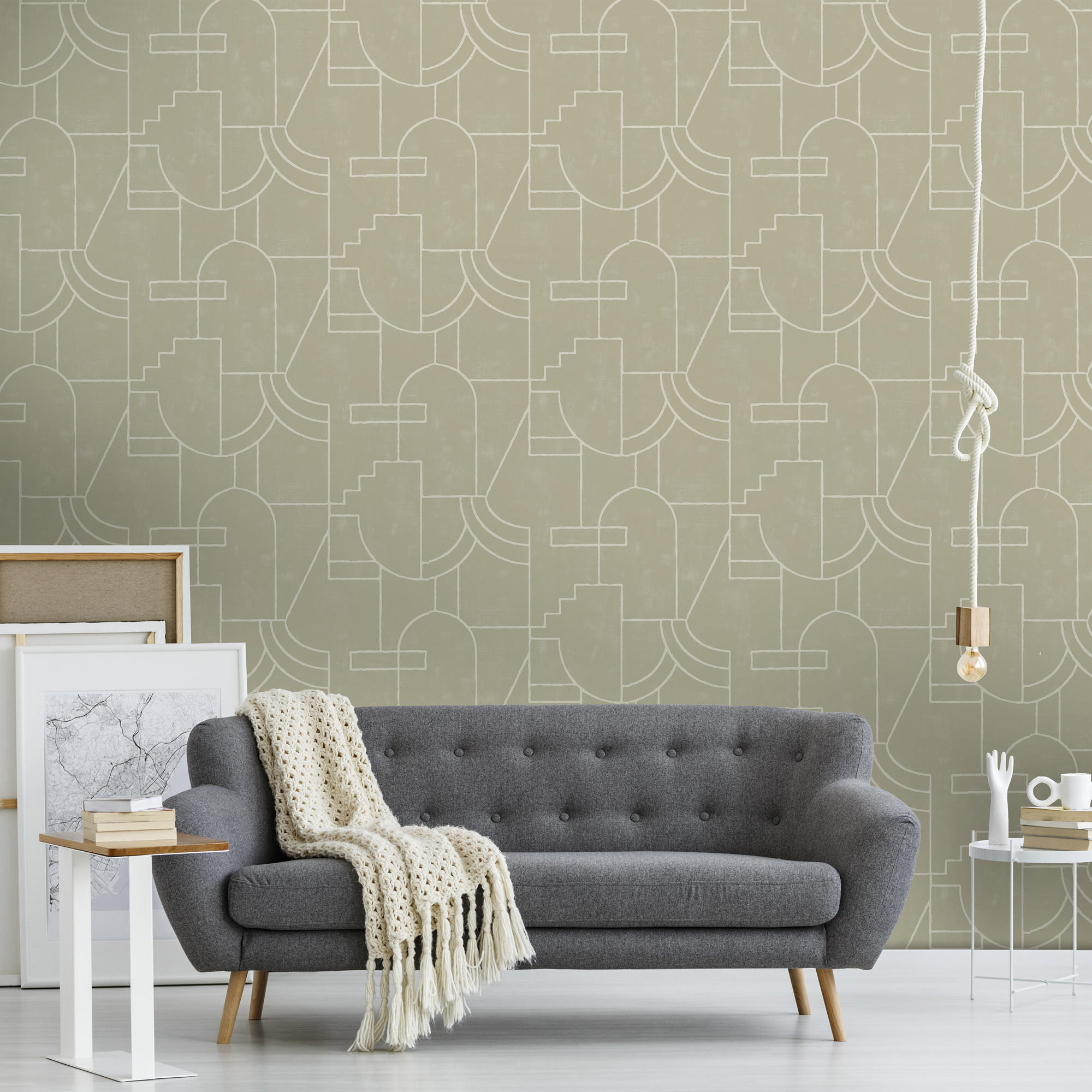 VLIESTAPETE - Vigo neutral - Braun, Papier/Kunststoff (52/1000cm) - Superfresco Easy