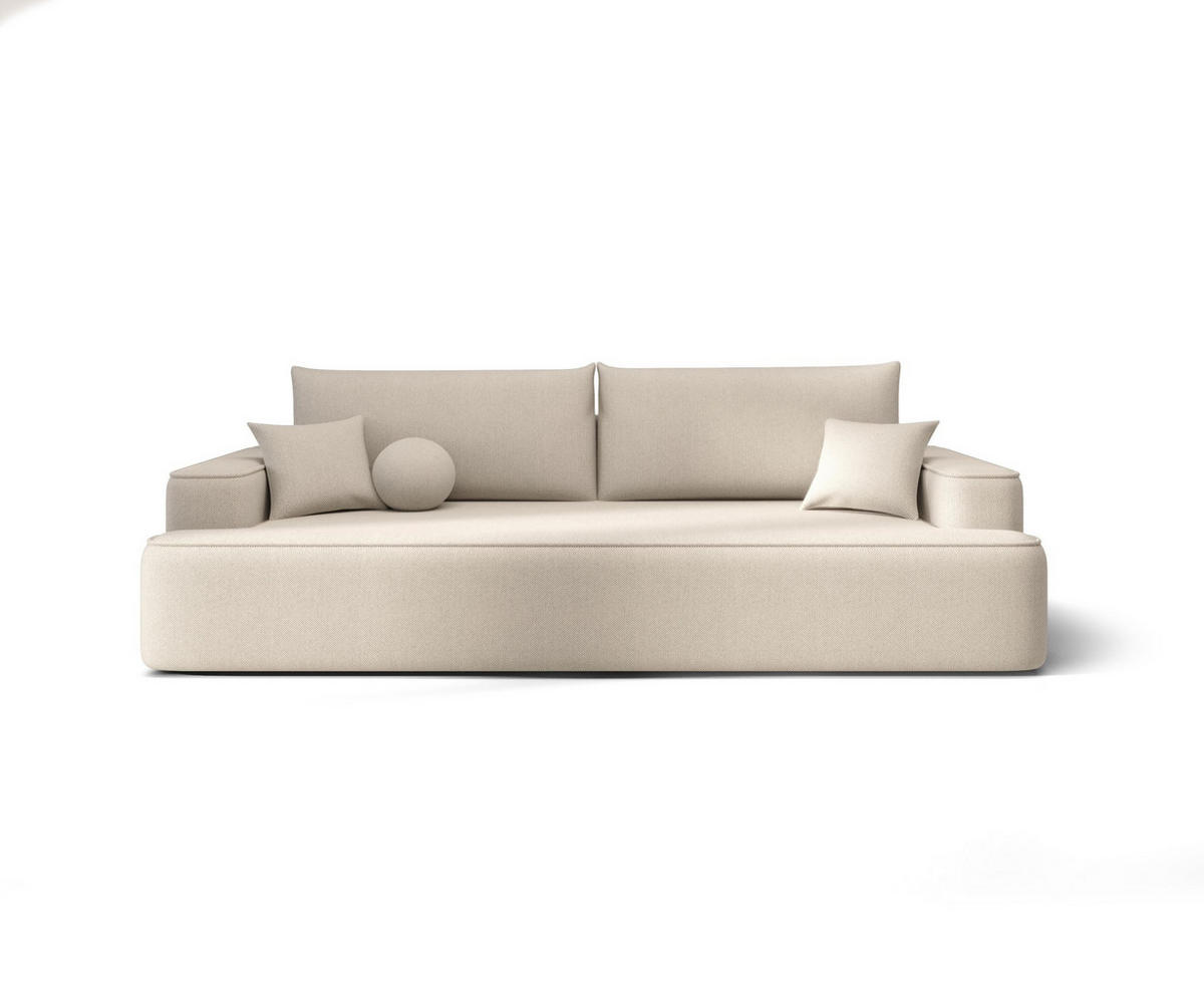 SOFA mit Schlaffunktion FIGO Curio 09 - Ecru, Textil (250/75/150cm) - Bedante