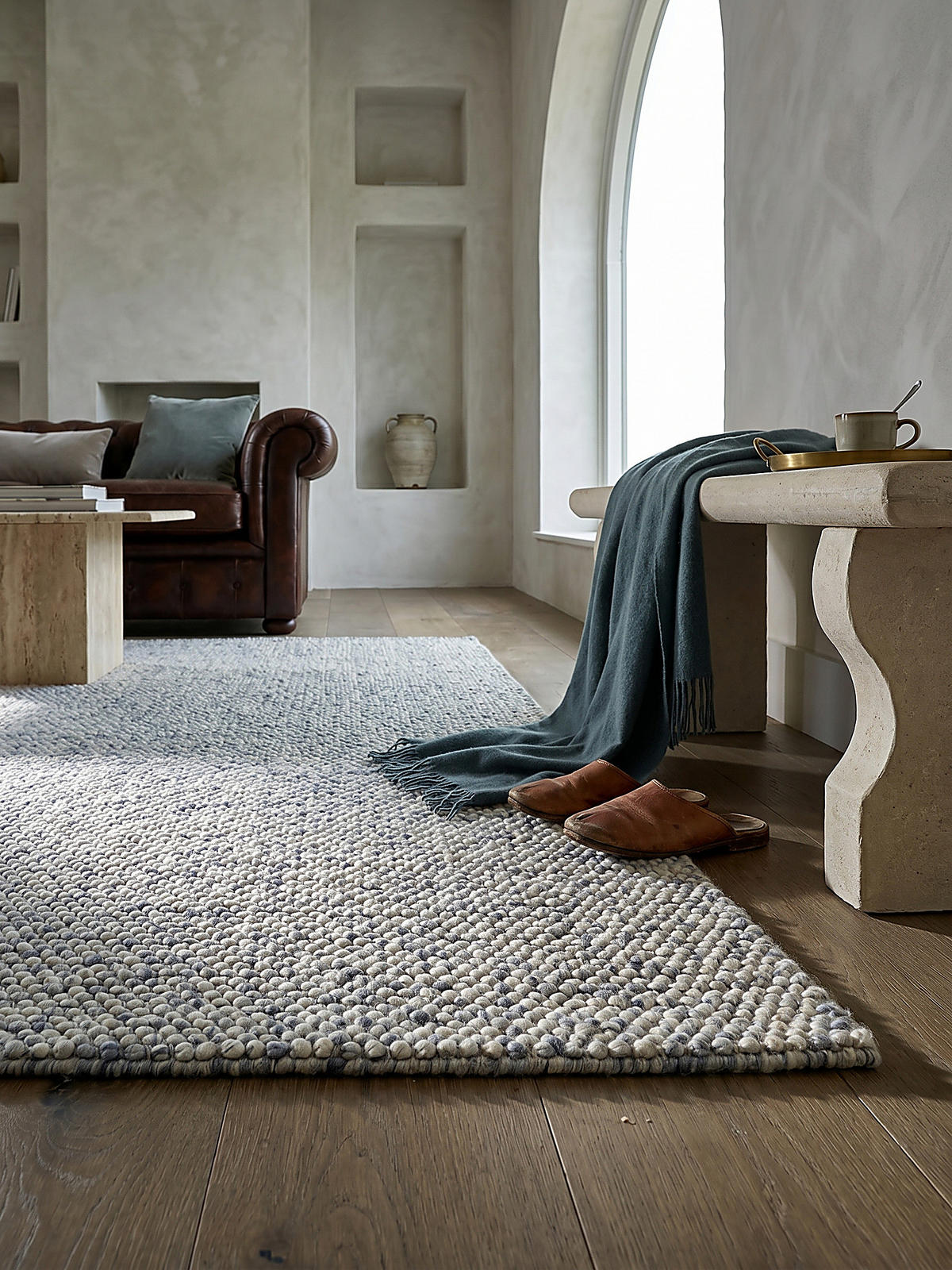 TEPPICH Uni-Design, hochdicht MEDWAY - Blau, Textil (150/80cm) - KADIMA DESIGN