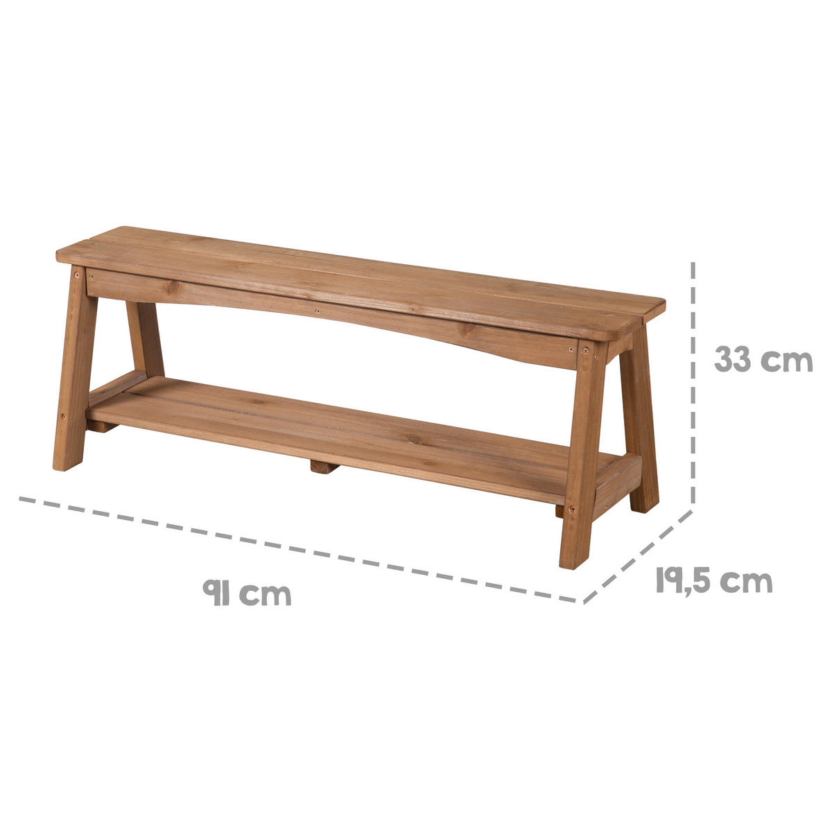 KINDERSITZGRUPPE mit Sitzauflage und Schirm teak - Teakfarben, Holz - Roba