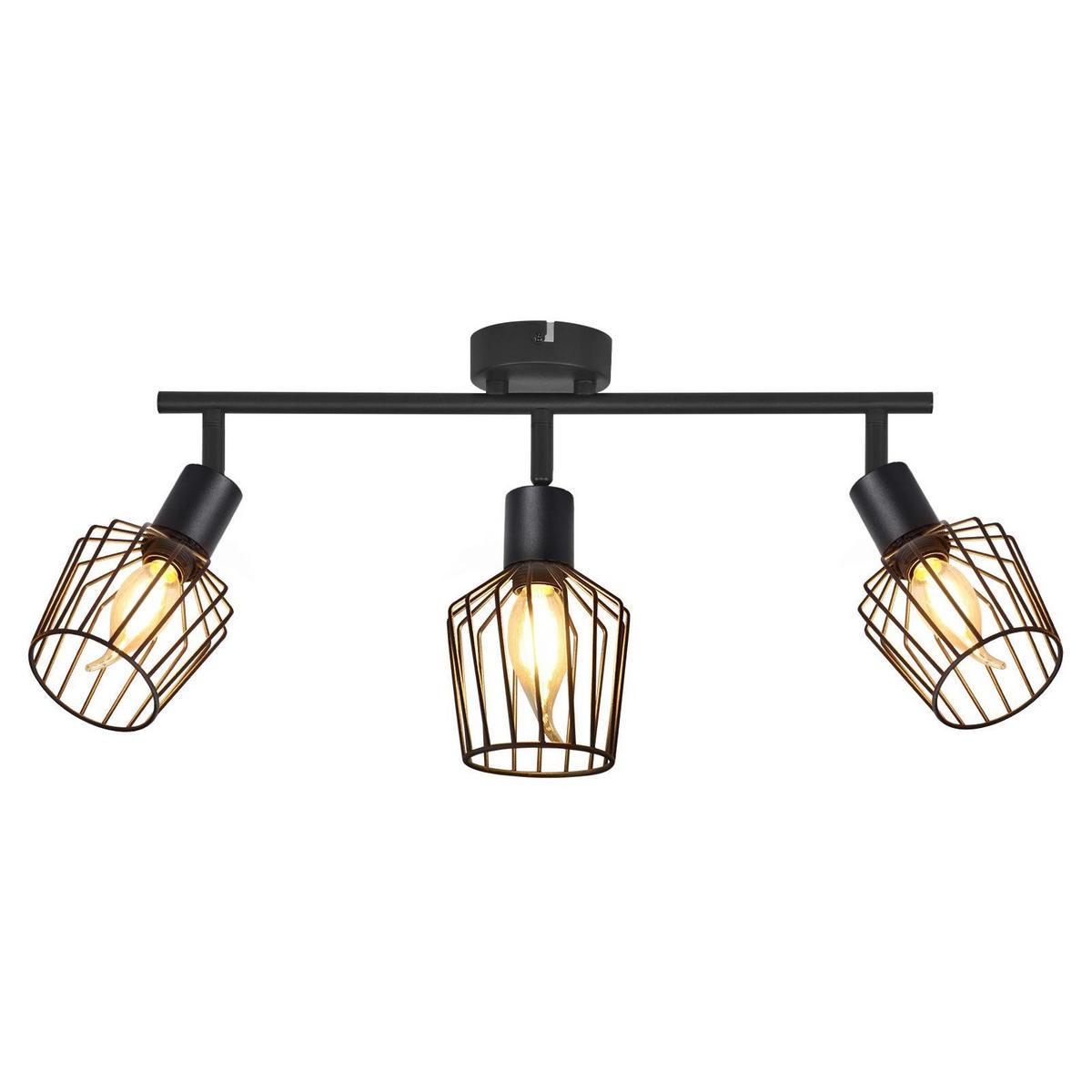 STRAHLER Dynamisch 3-flammig 46/10/10 cm - Schwarz, Metall (46/10/10cm) - ZMH