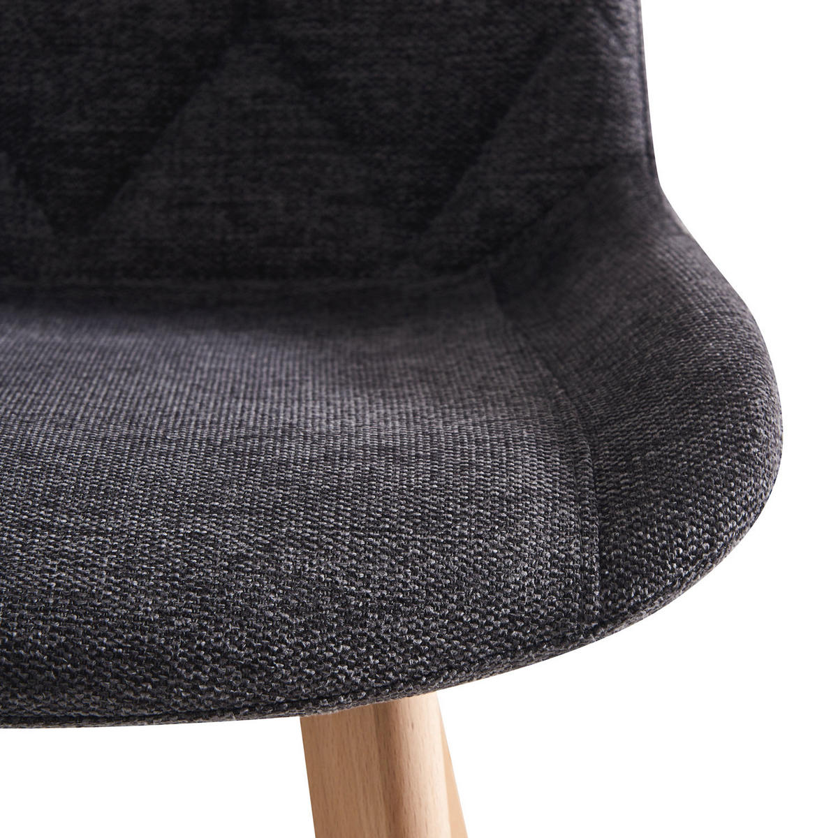 STUHL TANIA Anthrazit 2 Stück - Anthrazit, Holz/Textil (52/88/60cm) - B&D Home