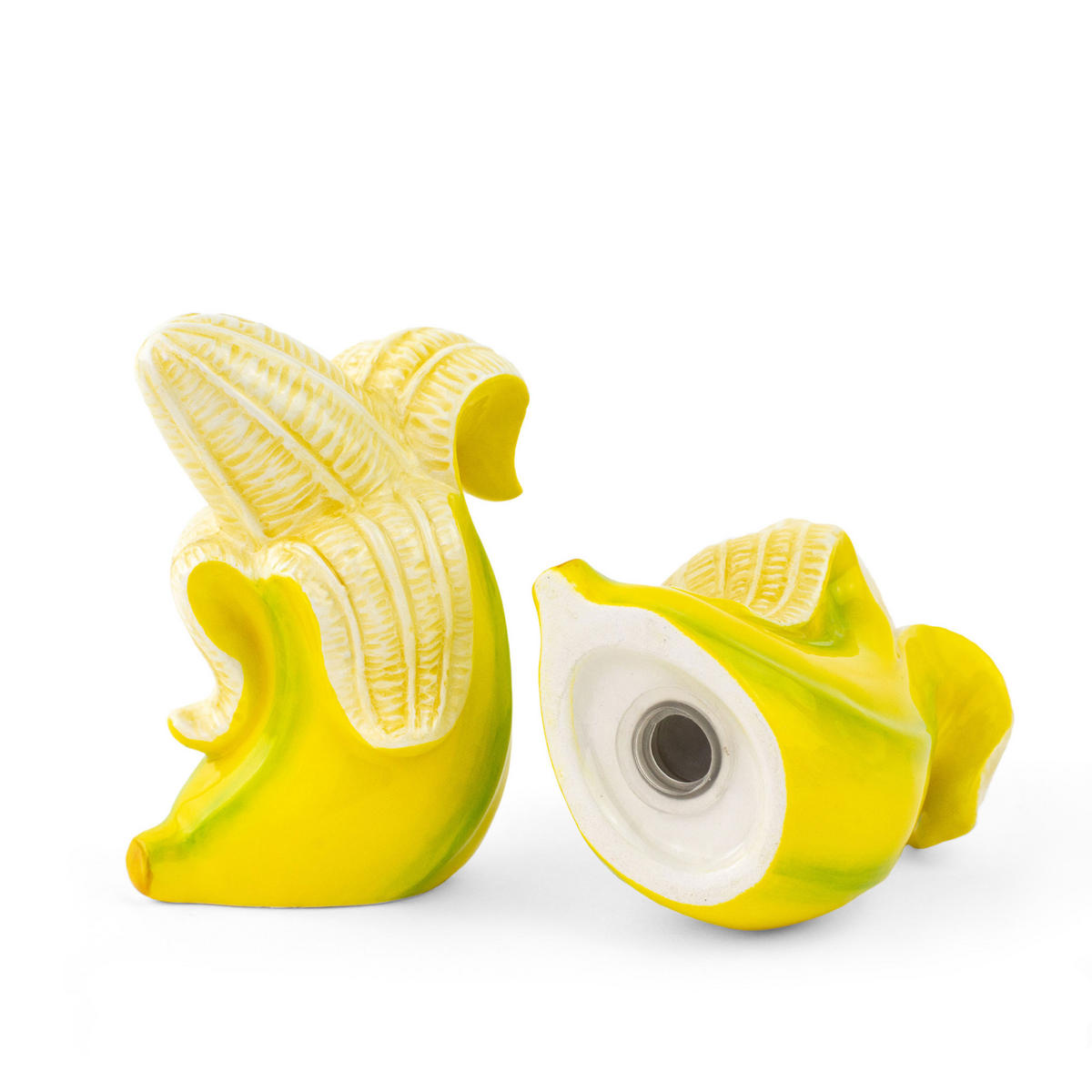 GEWÜRZSTREUER Set 2-tlg. Banana Romance, Dolomit, Gelb, 5.8 cm - Gelb, Keramik (1/1/1cm) - Donkey Products