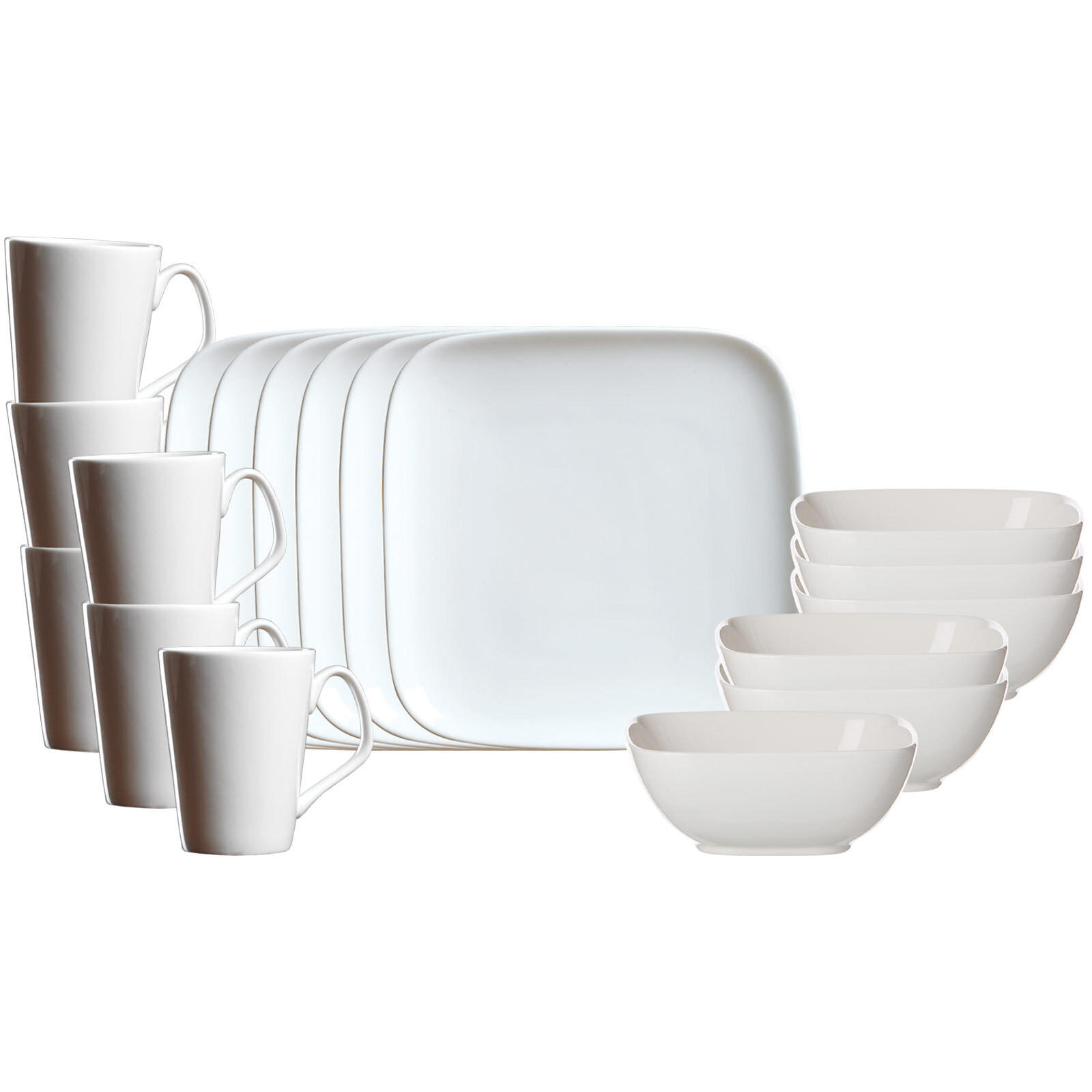 FRÜHSTÜCKSSERVICE Arena weiß 18er Set - Weiß, Keramik (1/1/1cm) - Ritzenhoff Breker