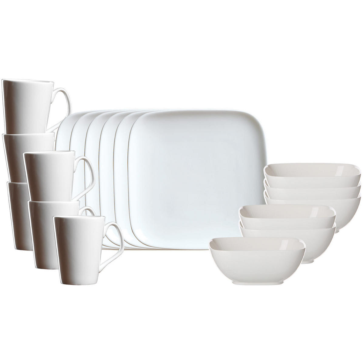 FRÜHSTÜCKSSERVICE Arena weiß 18er Set - Weiß, Keramik (1/1/1cm) - Ritzenhoff Breker