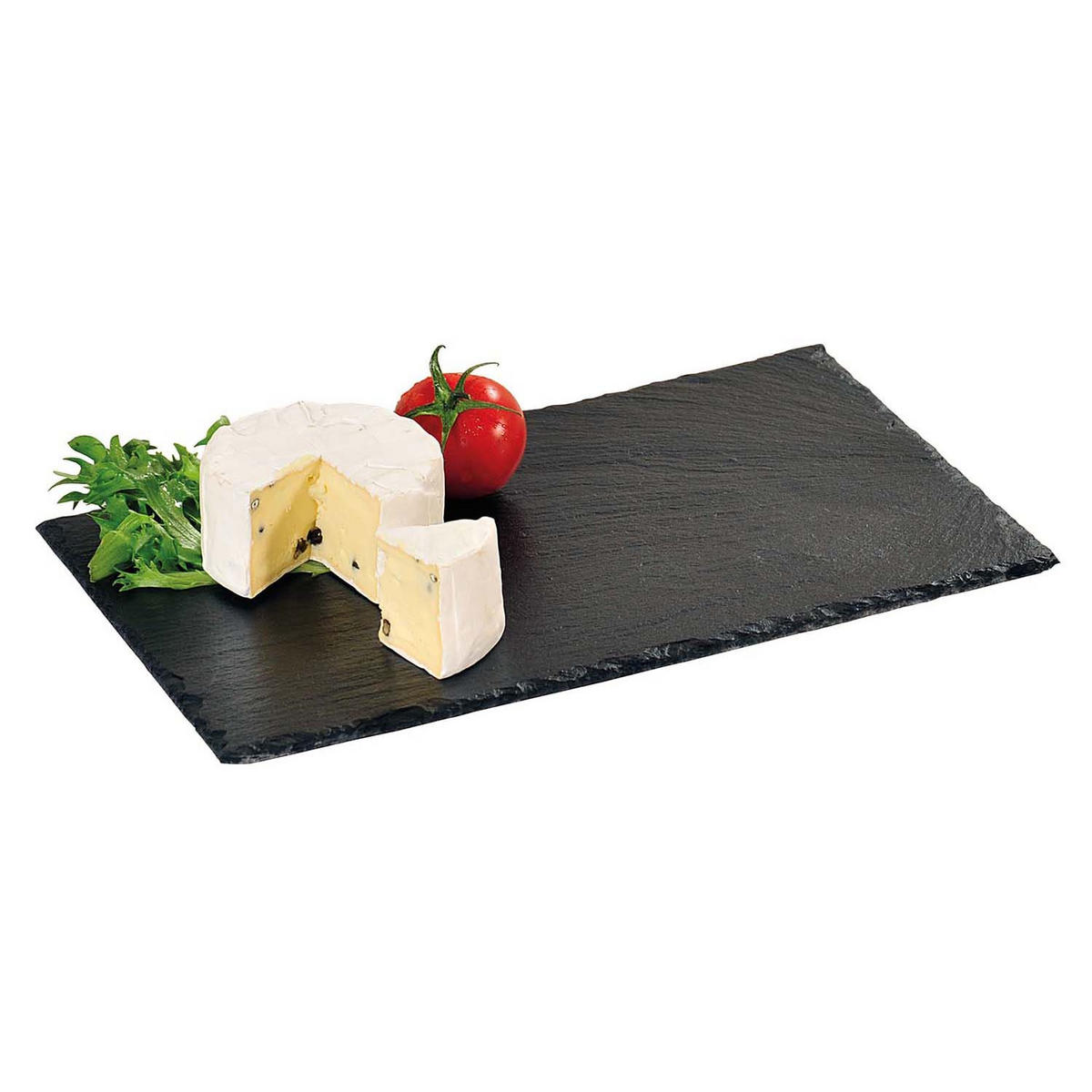 BUFFETPLATTE aus Schiefer 5 Stück - 30 x 20 cm - Schwarz, Stein (30/0.6/20cm) - Kesper