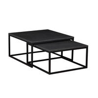 COUCHTISCH DUAL Schwarz 76x76x39 cm - Schwarz, Holzwerkstoff (76/76/39cm) - FURNLUX