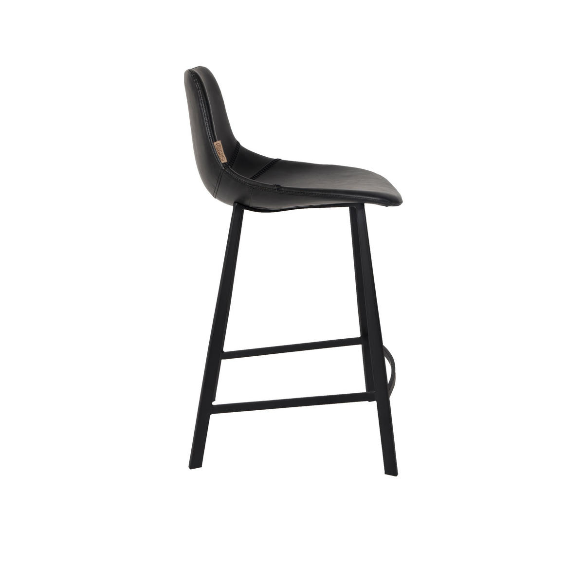 BARHOCKER Franky Rückenlehne 65 cm Schwarz - 2 er Set - Schwarz, Kunststoff (45/91/52cm) - Dutchbone