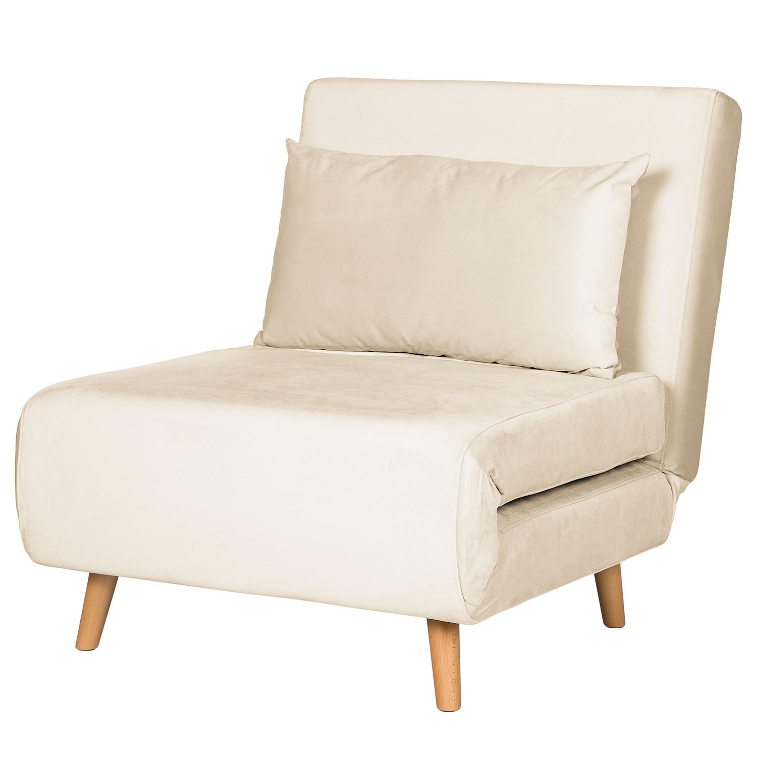 SCHLAFSESSEL - Buchefarben/Creme, Holz/Buchenholz (77/81/90cm) - home24