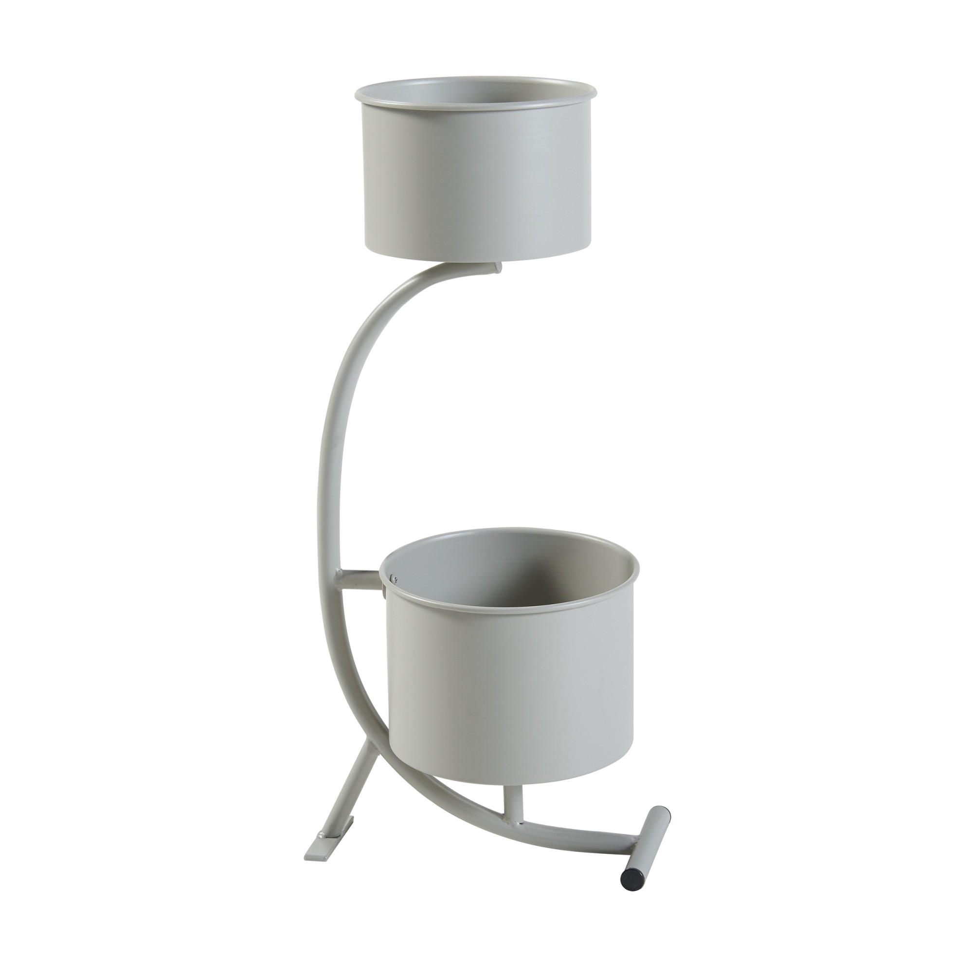 PFLANZENSTÄNDER Almelo - Hellgrau, Metall (18.5/63cm) - [en.casa]